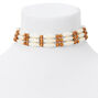 Ivory &amp; Brown Tribal Choker Necklace,