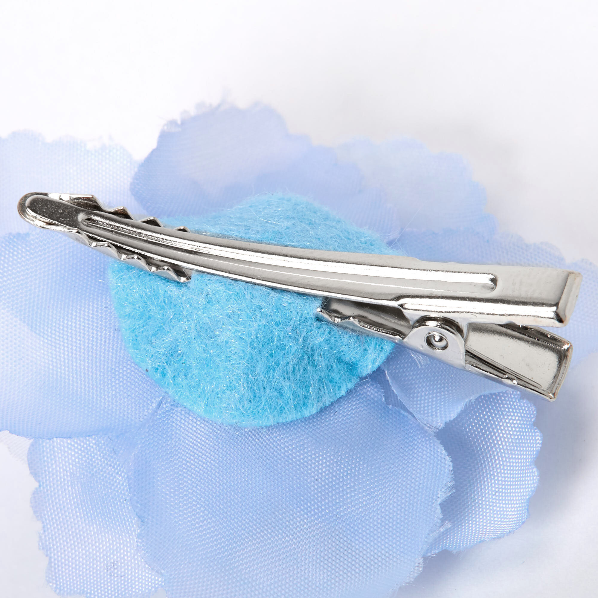 Mini Rose Hair Clips - Dusty Blue, 2 Pack,