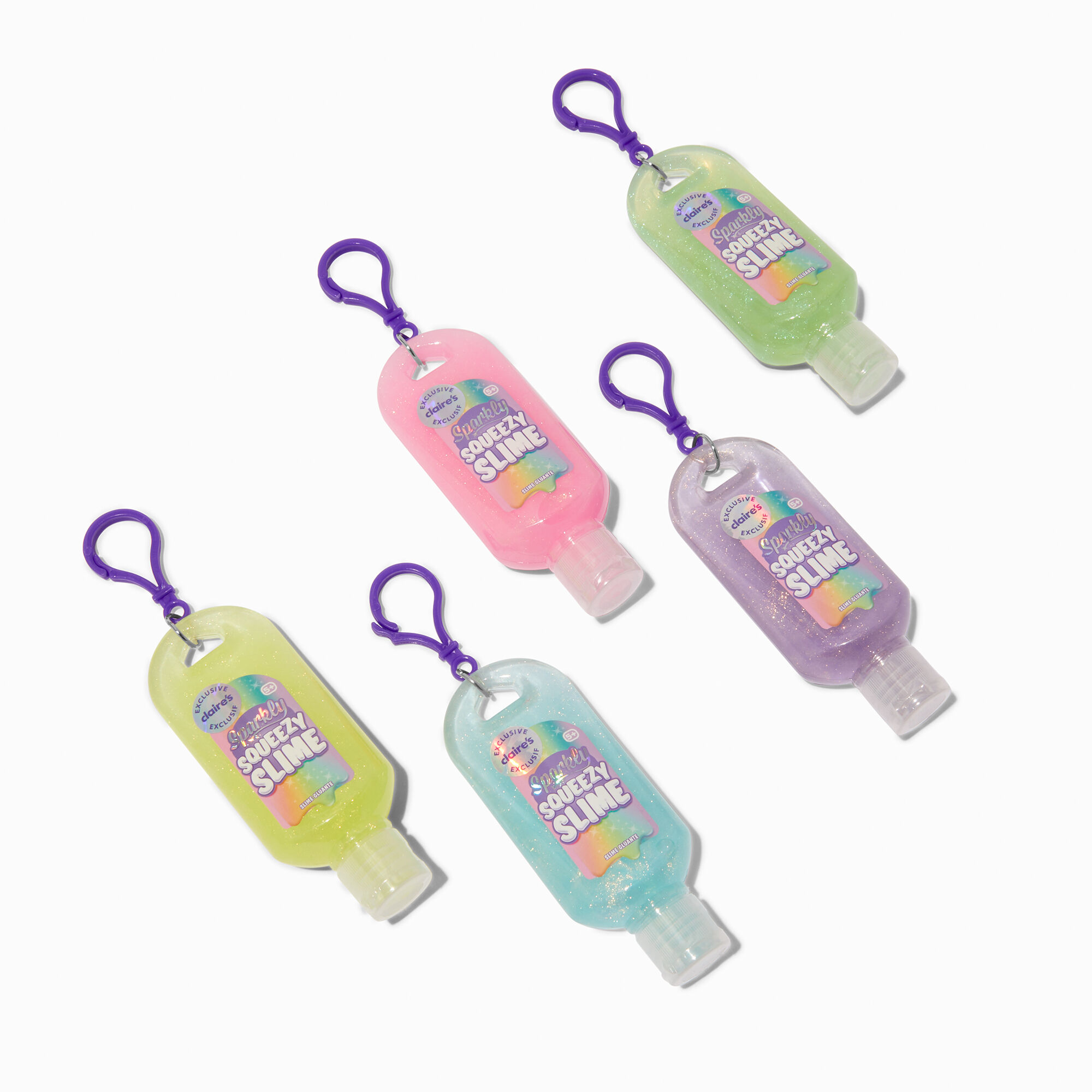 Claire s Exclusive Sparkly Squeezy Slime Keyring Styles Vary Claire s
