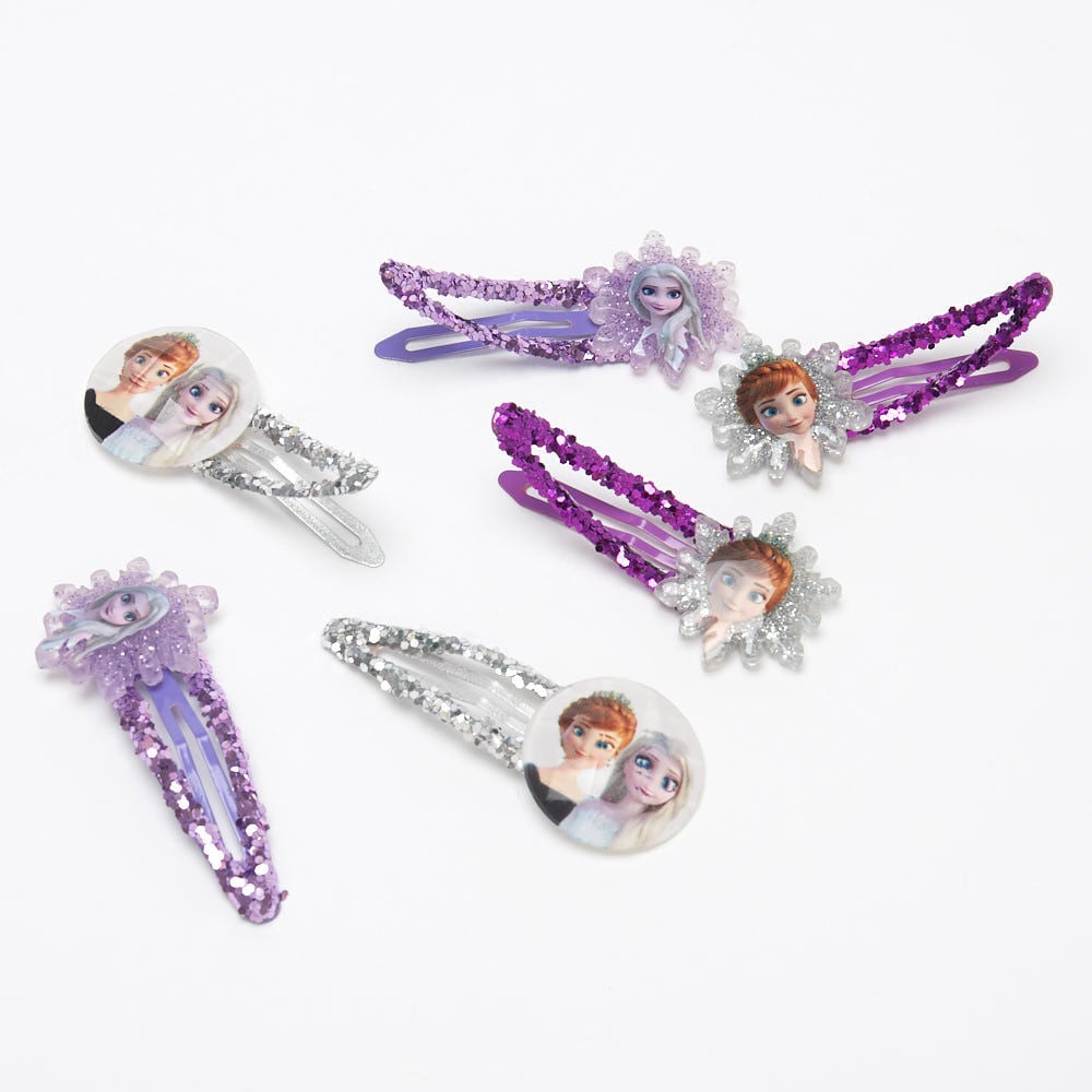 Disney Frozen 2 Glitter Snap Clips – 6 Pack,
