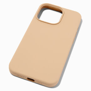 Solid Taupe Silicone Phone Case - Fits iPhone&reg; 13 Pro,