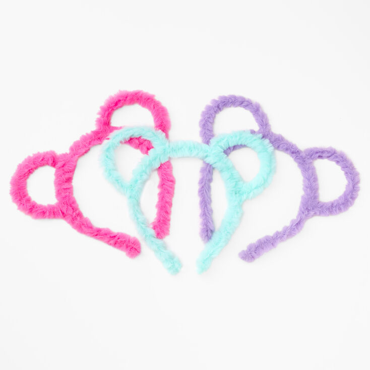 Claire&#39;s Club Furry Animal Ears Headbands - 3 Pack,