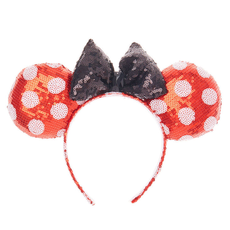 Disney&reg; Minnie Mouse Sequined Ears Headband- Red,