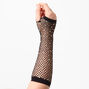 Black Rhinestone Fishnet Arm Warmers,