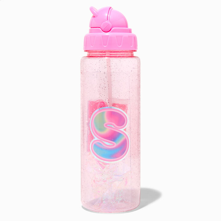 Initial Water Bottle - Pink, E