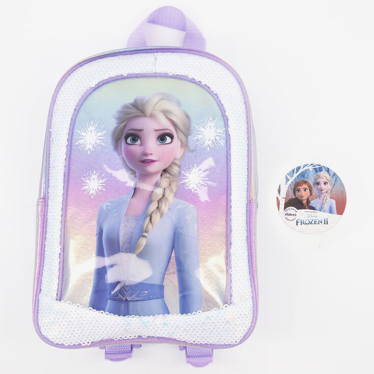 Petit sac &agrave; dos Elsa &agrave; sequins La Reine des Neiges 2 Disney,