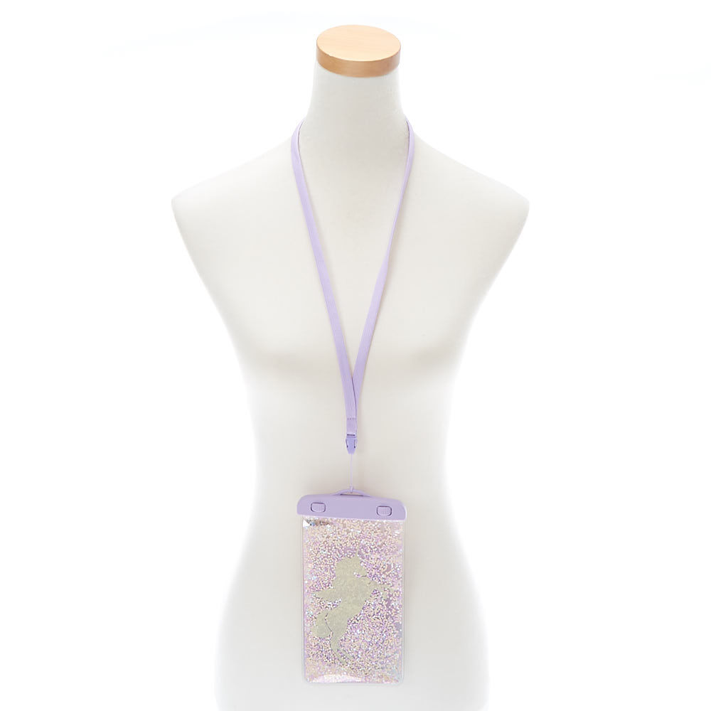 Unicorn Shaky Glitter Waterproof Phone Pouch - Lilac,