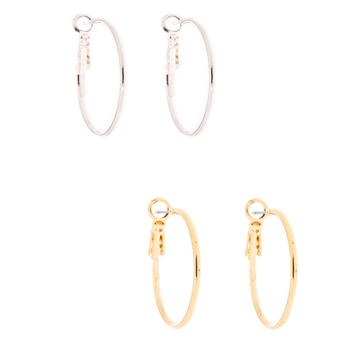 Mixed Metal Earrings - 6 Pack,