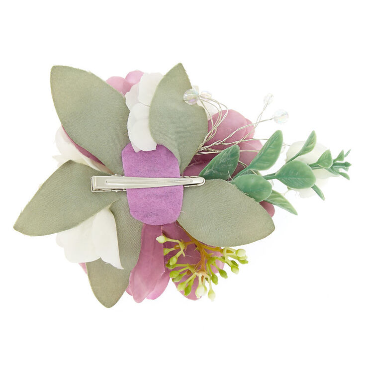 Butterfly Bridal Flower Clip - Lilac,