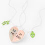 Best Friends Alien Heart Pendant Necklaces - 2 Pack,