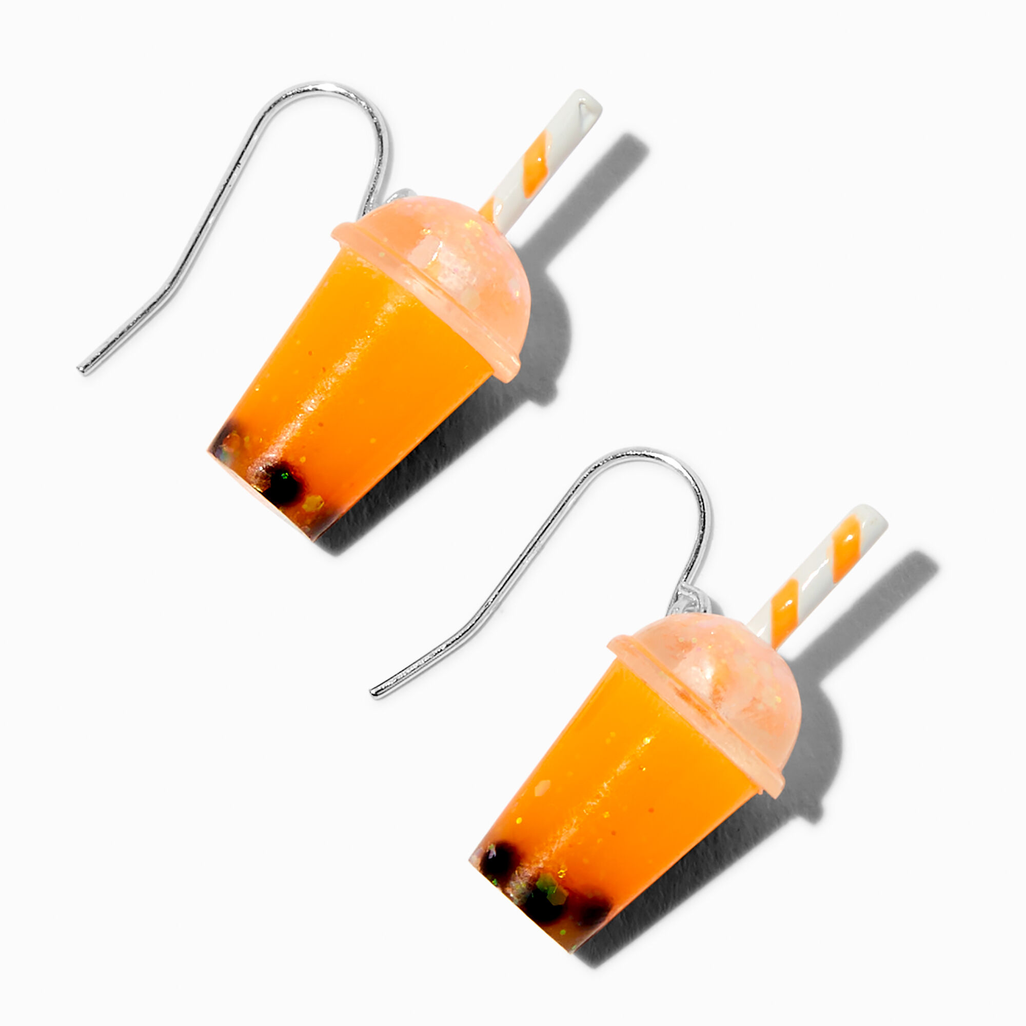 View Claires Bubble Tea 1 Drop Earrings Orange information