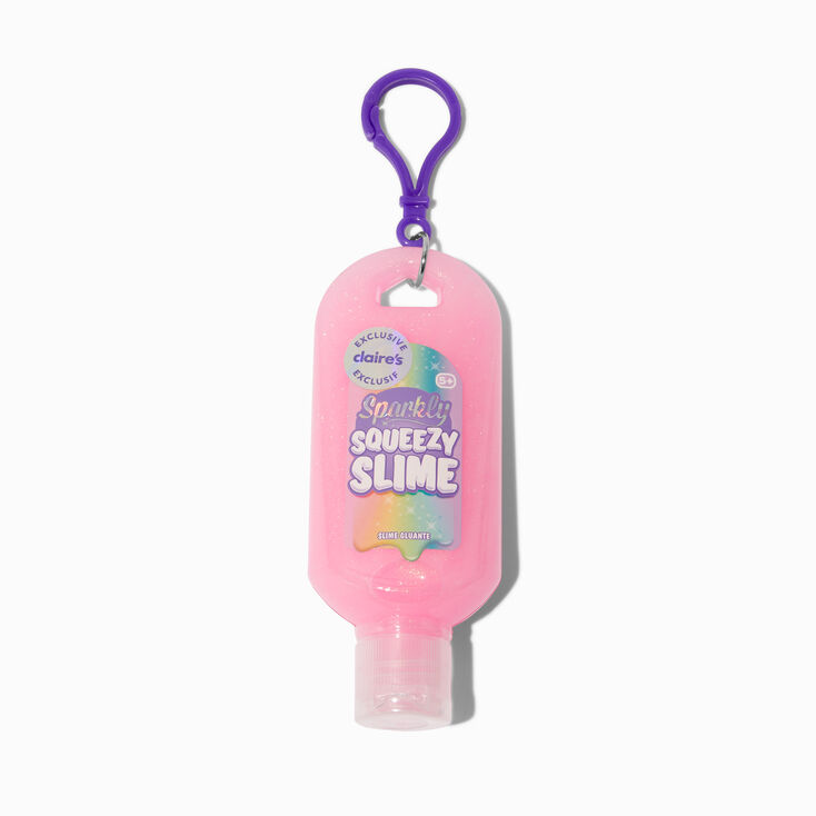 Porte-cl&eacute;s slime Squeezy scintillant en exclusivit&eacute; chez Claire&#39;s &ndash; Les mod&egrave;les peuvent varier,