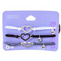 3 Pack BFF Heart Charm Bracelets,