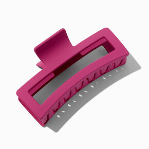 Pince &agrave; cheveux rectangulaire extra large framboise,