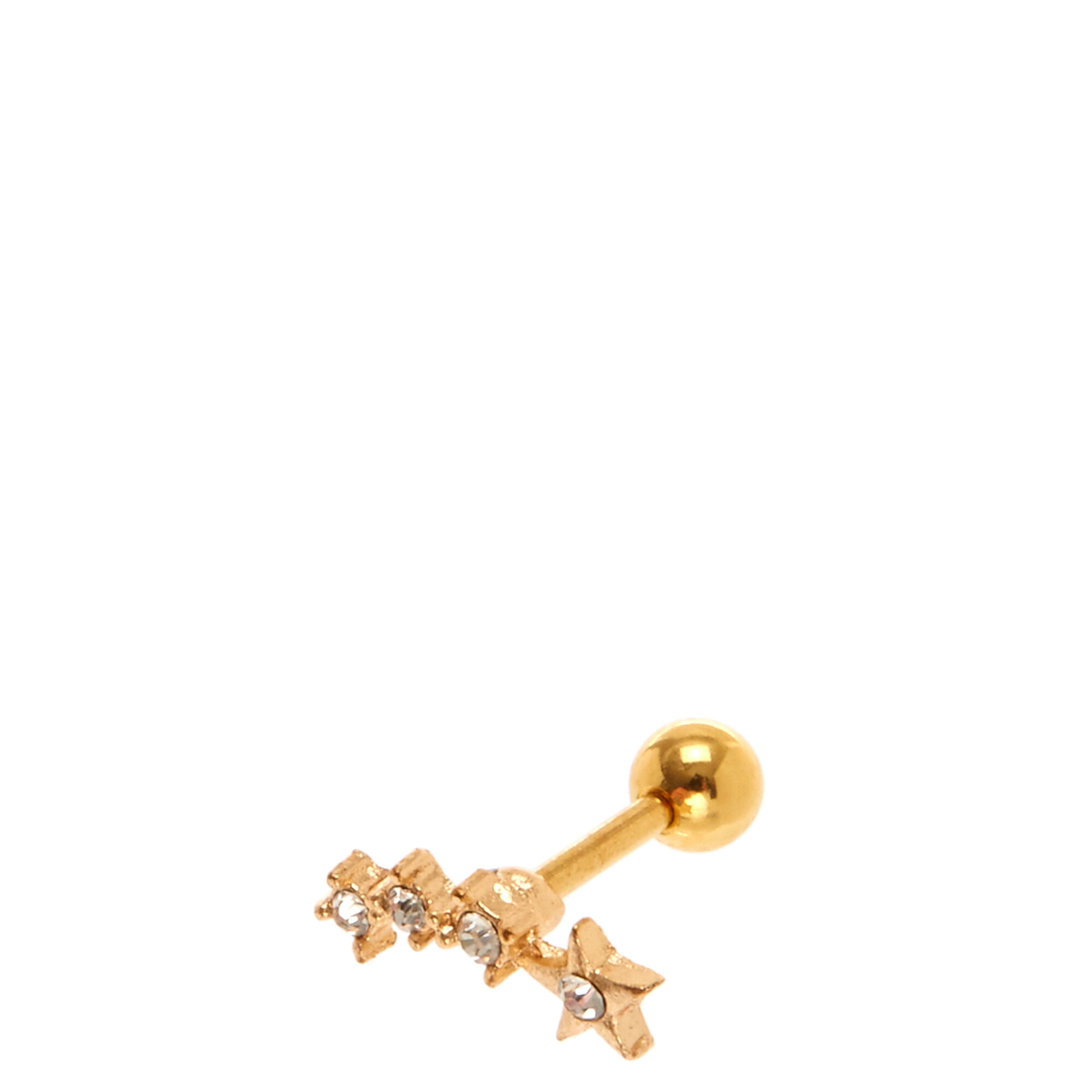 Gold Shooting Stars Cartilage Earring Claire S Us Gold Shooting Stars Cartilage Earring