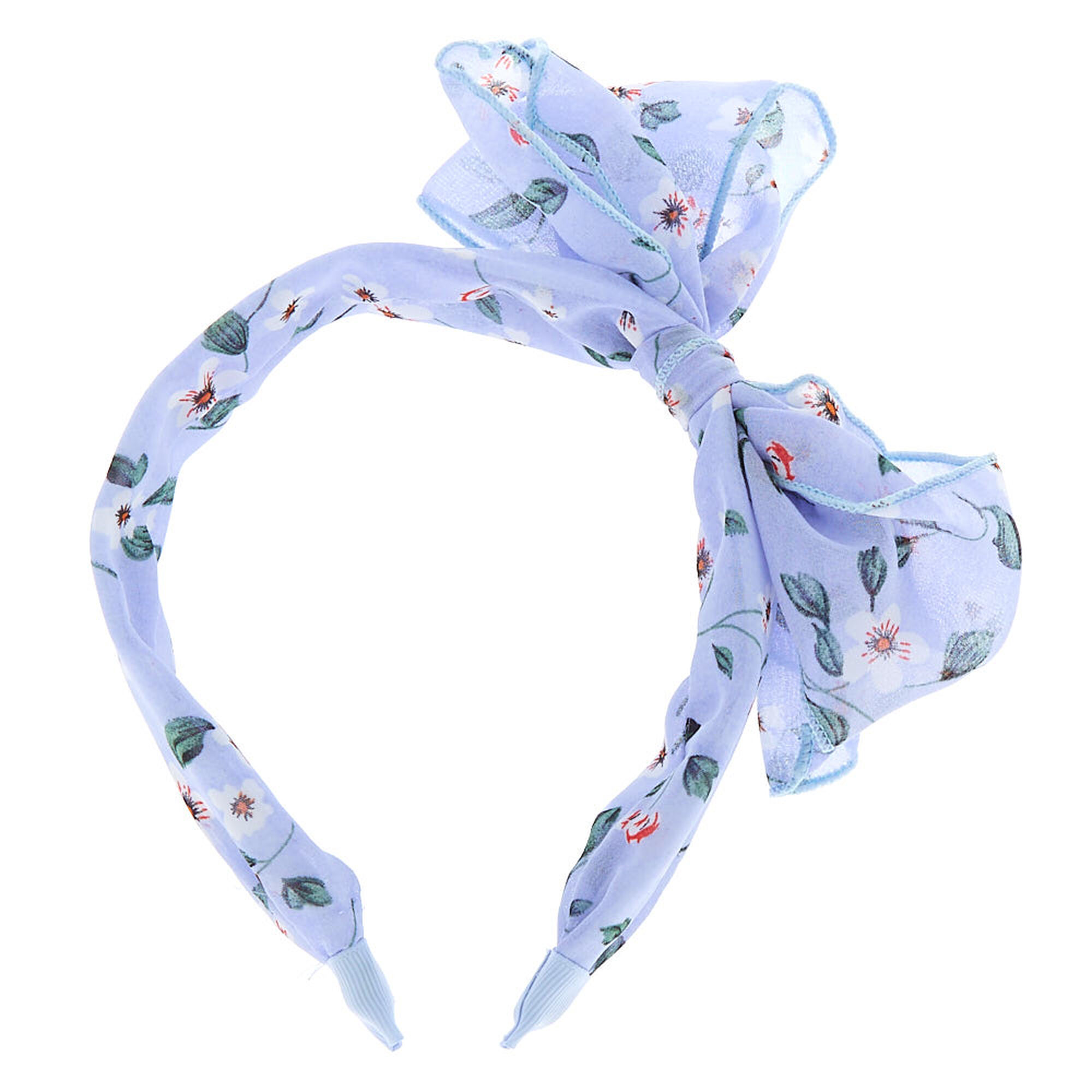 Floral Knot Bow Headband - Powder Blue | Claire's
