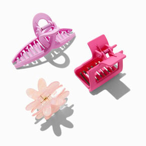 Mixed Pinks Hair Claws - 3 Pack,