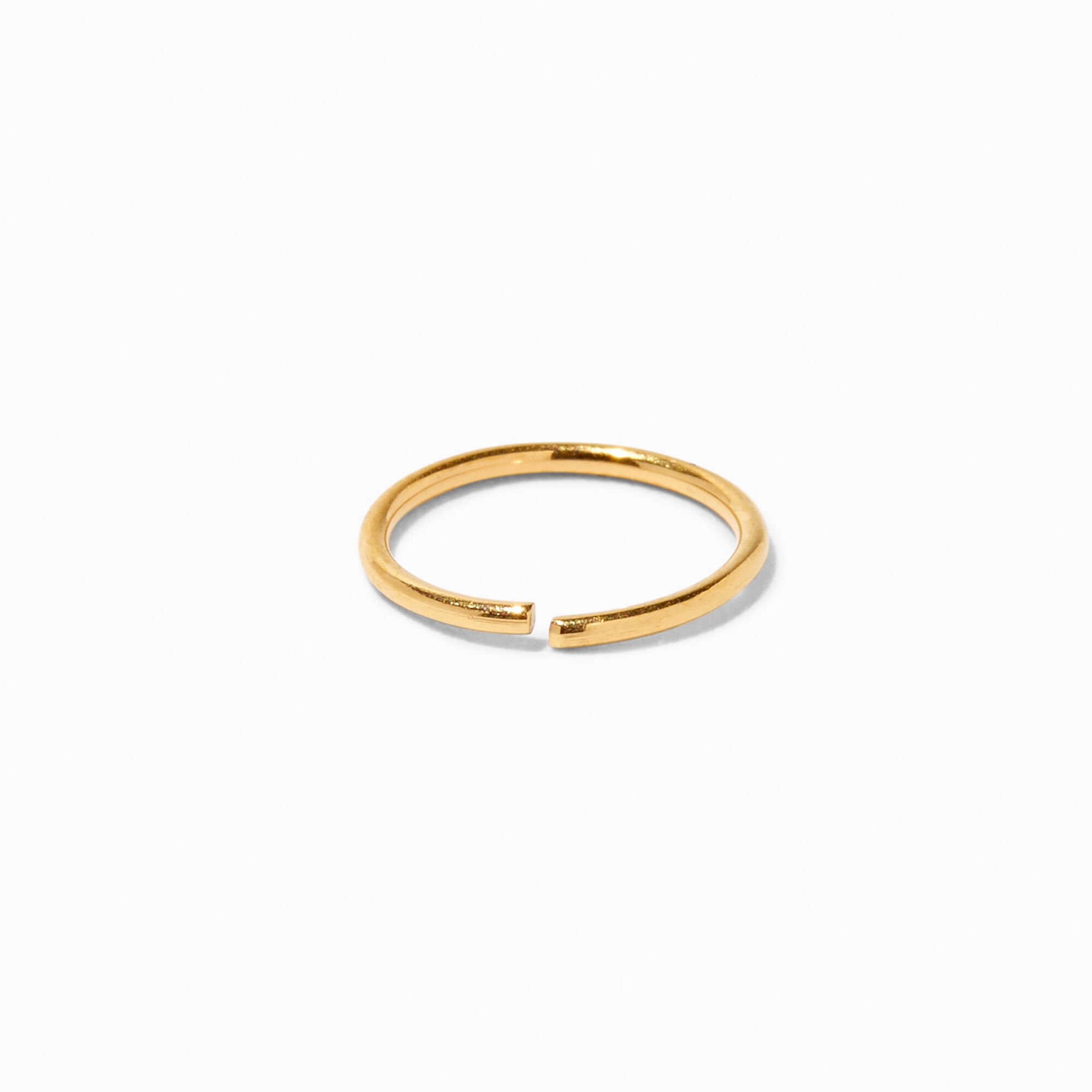 View Claires Tone 20G Titanium Hoop Nose Ring Gold information