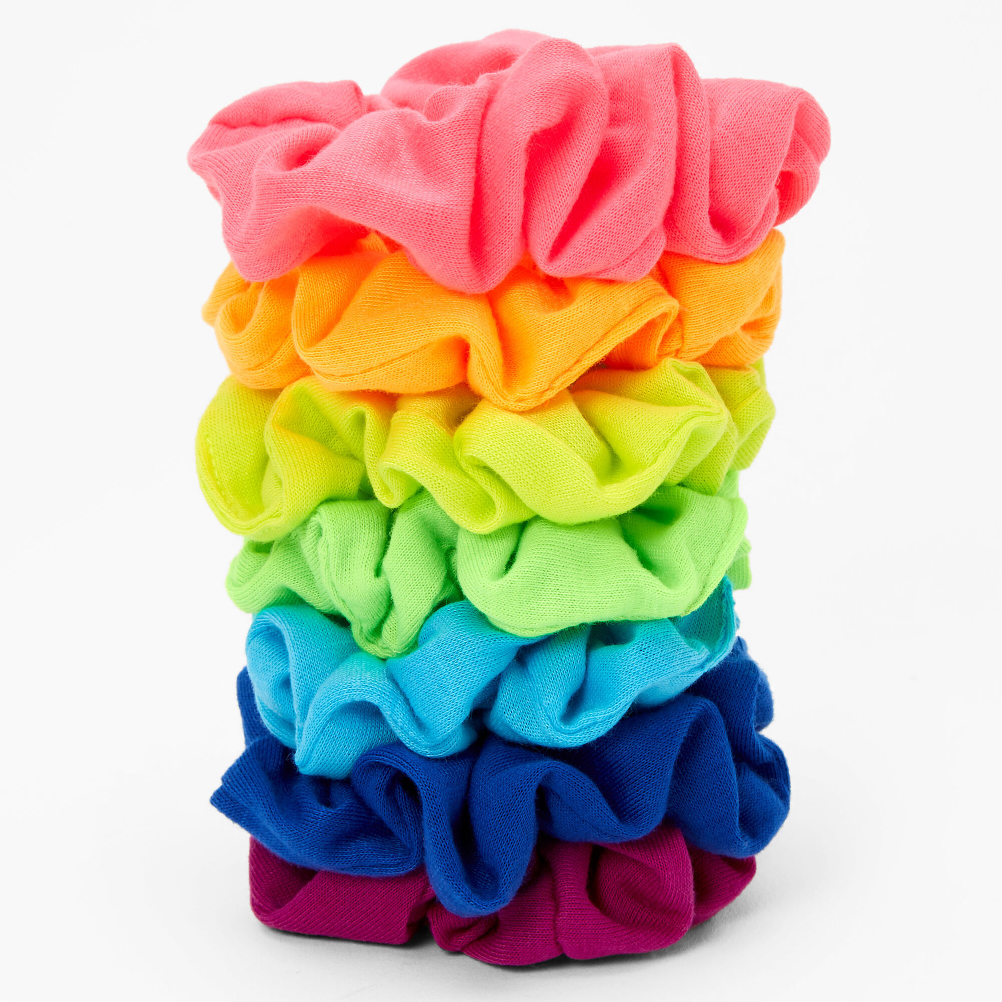 Claire's Chouchous en jersey unis fluo - Lot de 7