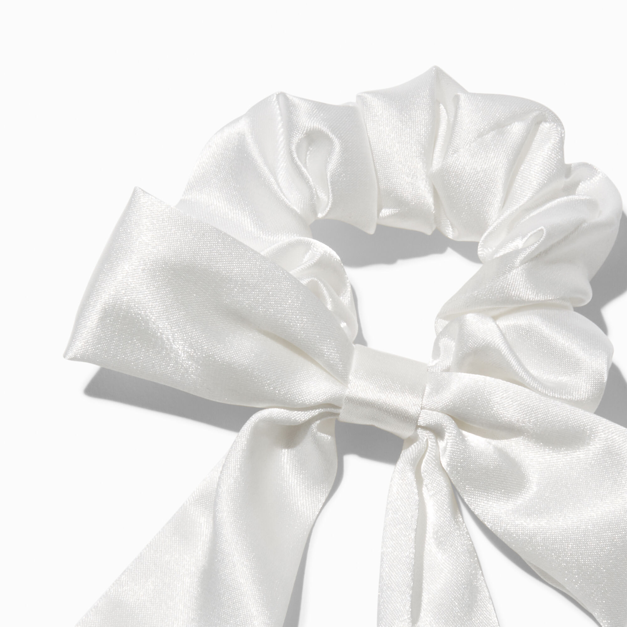 Chouchou foulard satiné couleur ivoire Claire's Club,