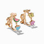 Summer Motif Clip-On Hoop Earrings,