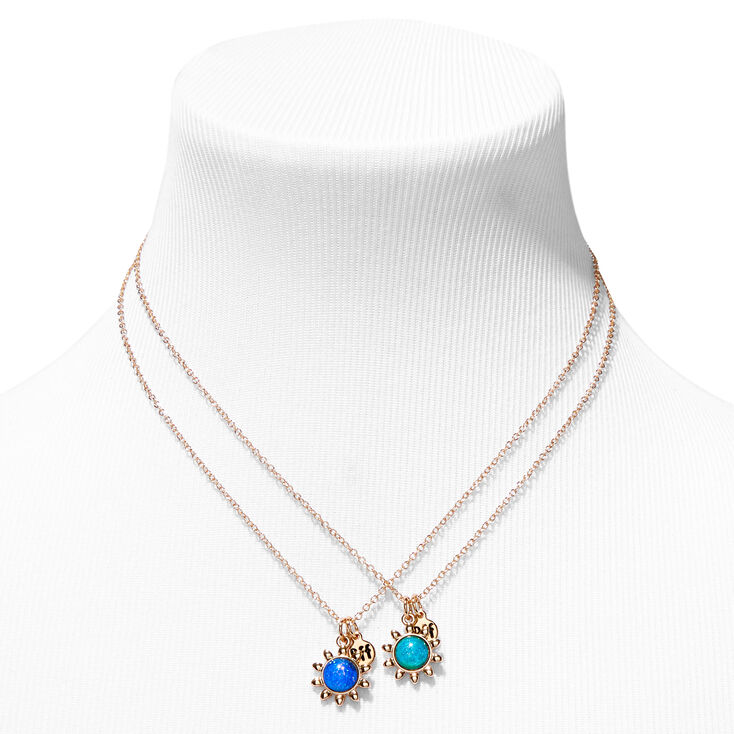 Best Friends Blue Sun Mood Pendant Necklaces &#40;2 Pack&#41;,