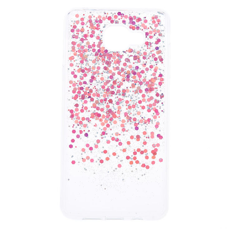 Claire's Coque de portable à paillettes violettes holographiques en cascade - Compatible avec Samsung Galaxy A5