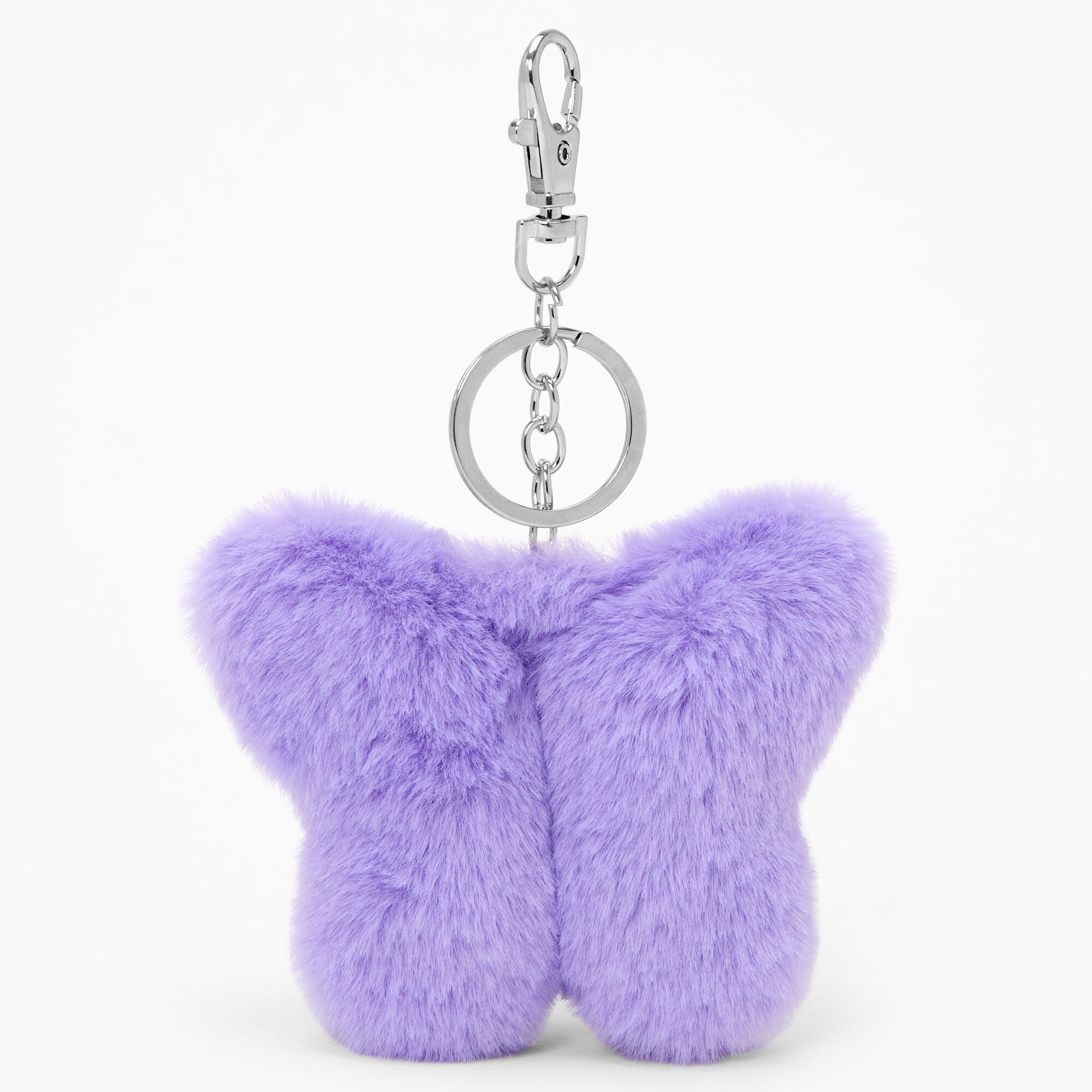Purple pom pom keyring sale