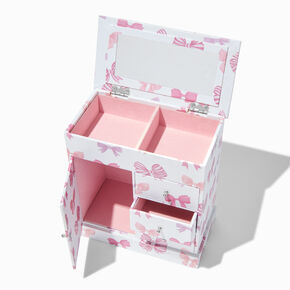 Pink Bow Tall Jewellery Box,