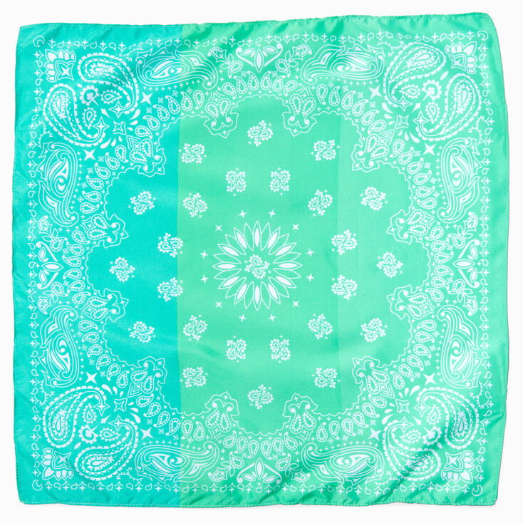 Green Ombre Paisley Bandana Headwrap,