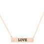 Gold Love Bar Pendant Necklace,