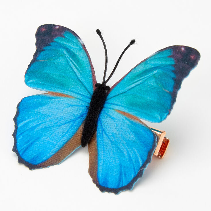 Blue Butterfly Small Hair Clip
