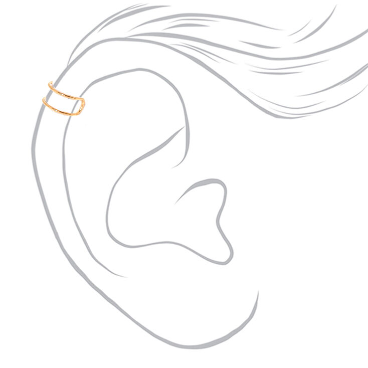 Mixed Metal Thin Wire Ear Cuffs - 3 Pack,