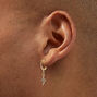 Gold-tone Lightning Bolt, Heart, Starburst Earring Stackables Set - 3 Pack,