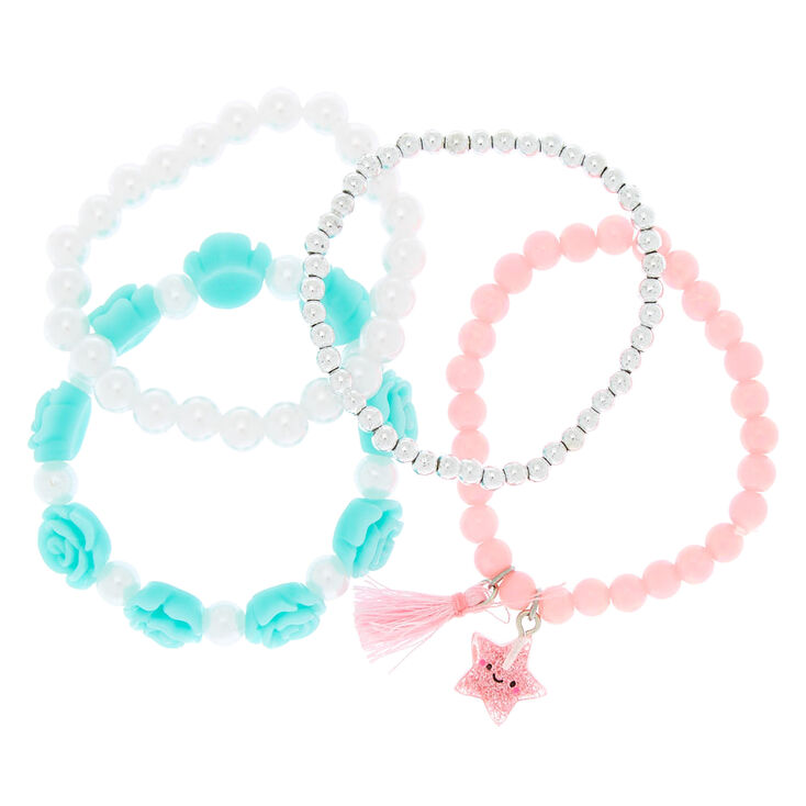 Claire&#39;s Club Pastel Stretch Bracelets - 4 Pack,