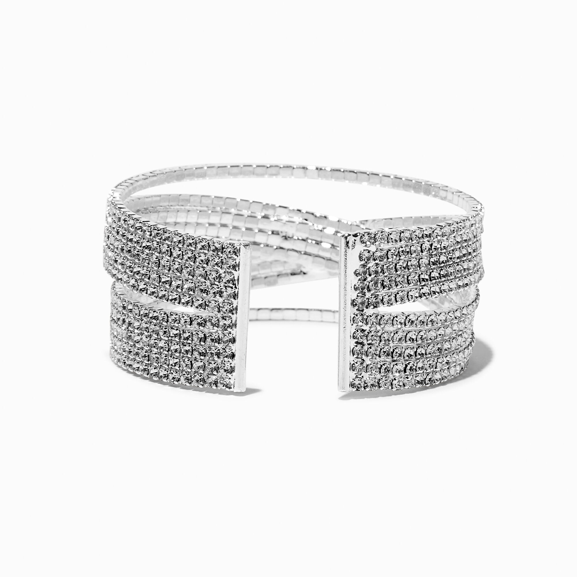 Silver-tone Mega Glam Cuff Bracelet