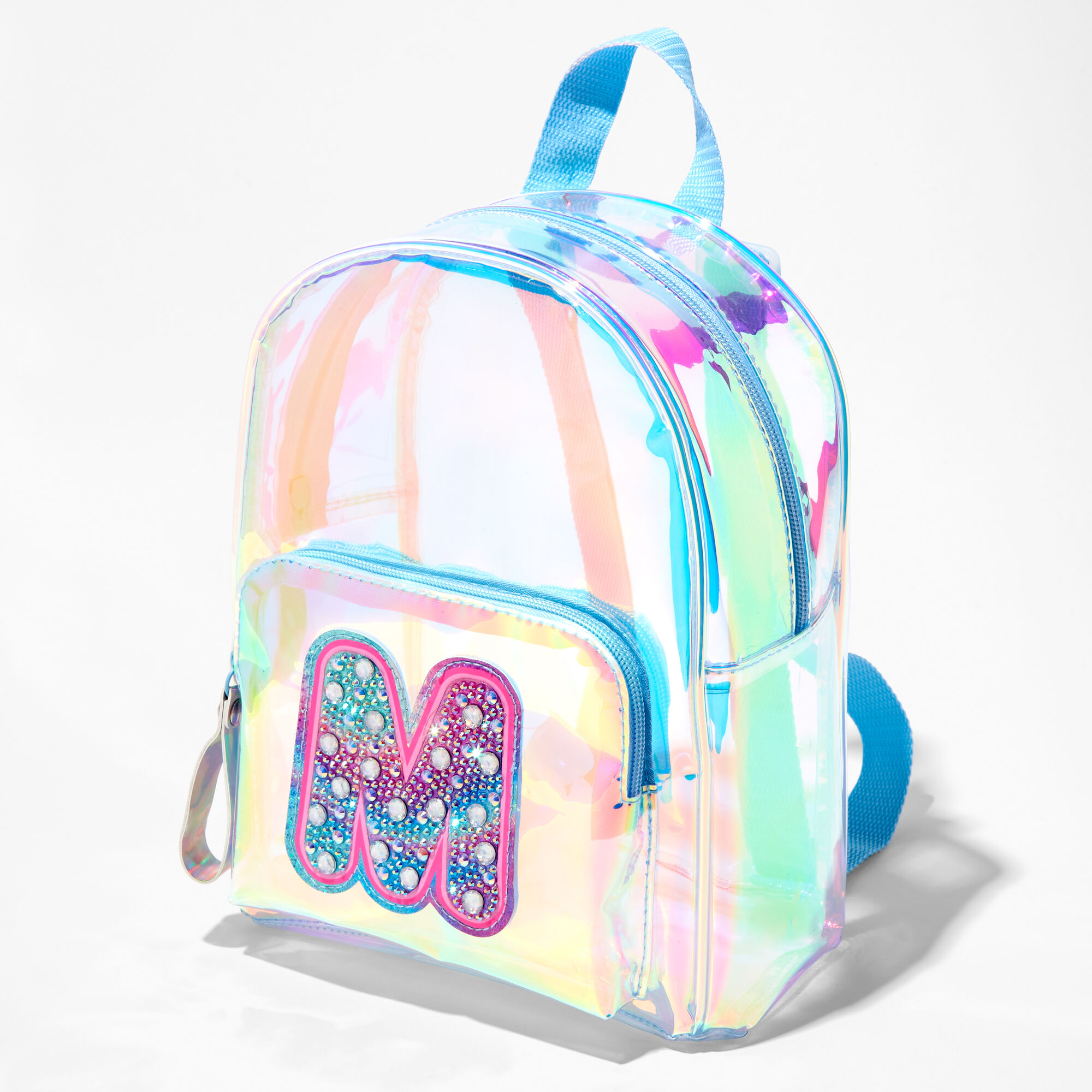 claires.com | Holographic Initial Mini Backpack