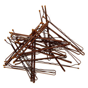 Large Bobby Pins - Brown, 30 Pack,