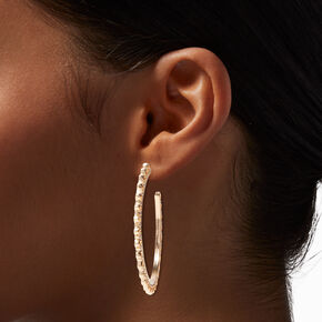 Gold-tone 60MM Sunburst Hoop Earrings,