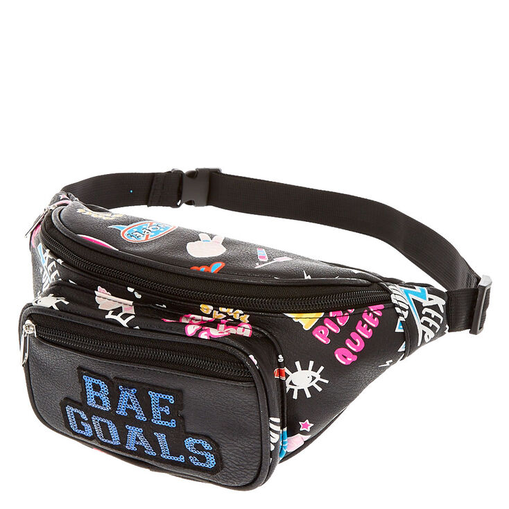 Sassy Patches Faux Leather Fanny Pack | Claire&#39;s US