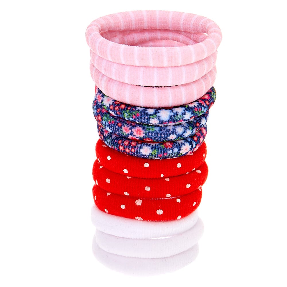 Claire's Club Rolled Hair Bobbles - 12 Pack,