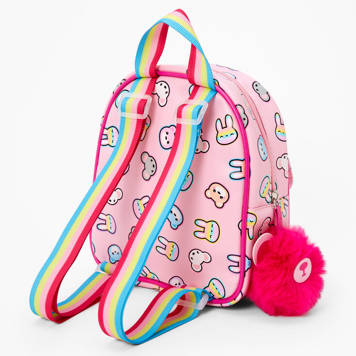 Claire&#39;s Club Pink Cute Animals Mini Backpack,