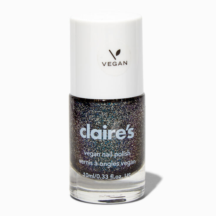 Claire's Vegan Glitter Nail Polish - Silver
