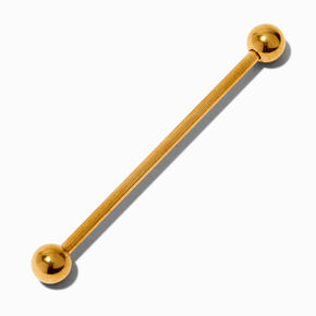Gold-tone Titanium 14G Industrial Bar,