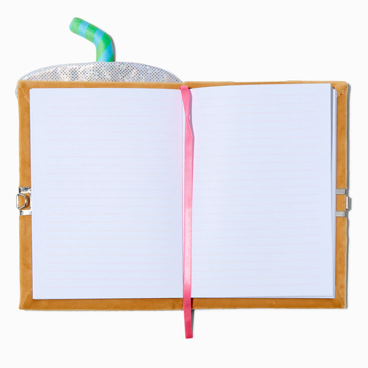 Boba Tea Plush Lock Diary,