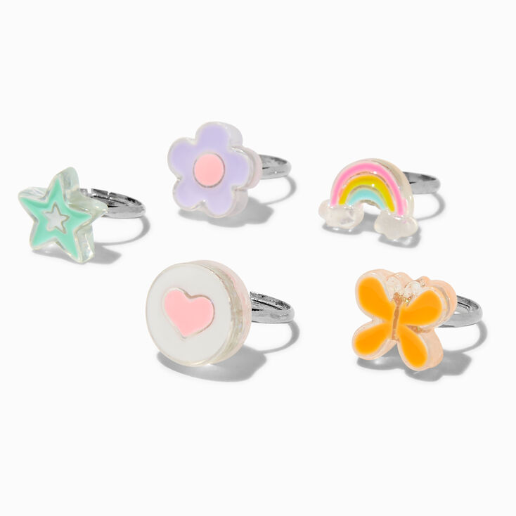 Claire&#39;s Club Spring Mix Rings - 5 Pack,