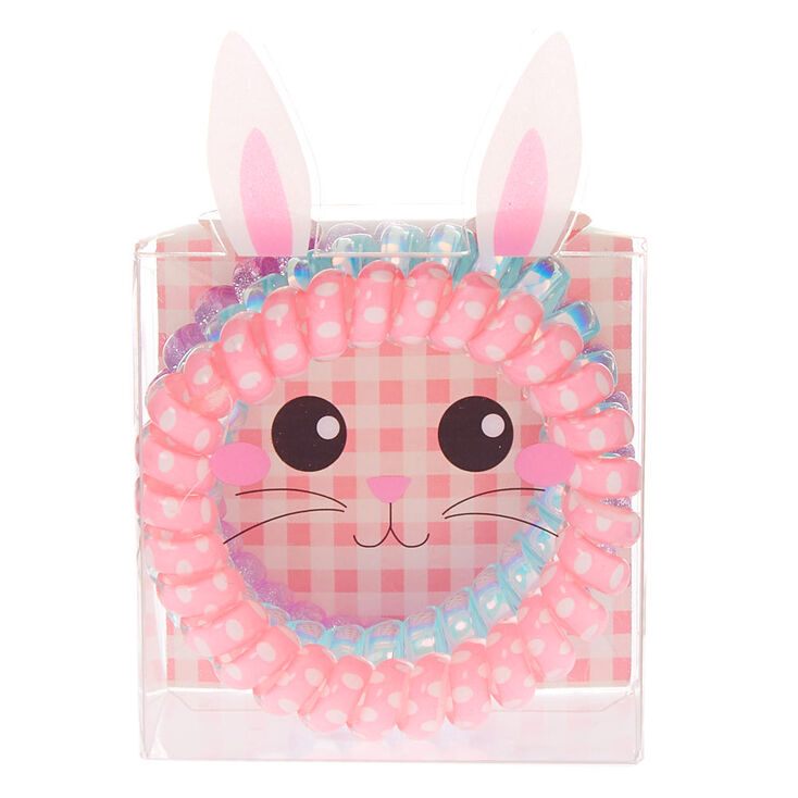 Claire's Élastiques spirales lapin de Pâques - Lot de 3