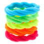Large Neon Rainbow Twisted Hair Bobbles - 5 Pack,