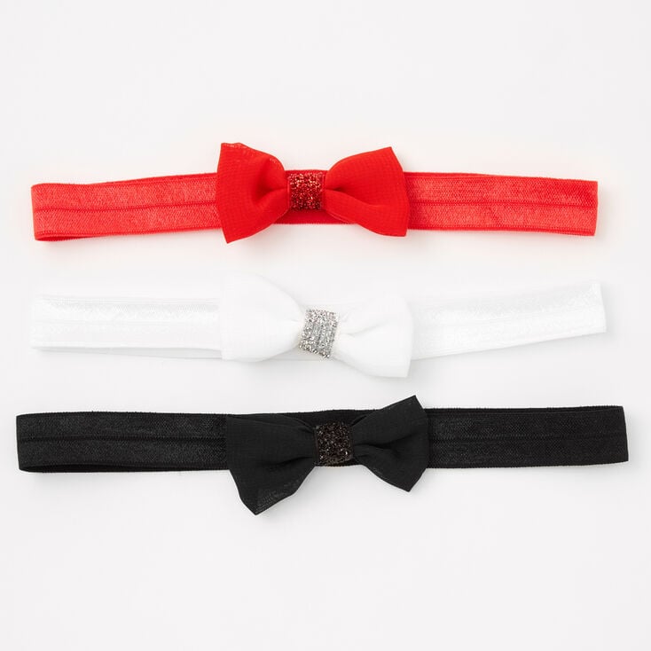 Claire&#39;s Club Glitter Bow Headwraps - 3 Pack,