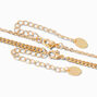 Gold Cuban Chain Link &amp; Pineapple Pendant Necklace Set &#40;2 Pack&#41;,
